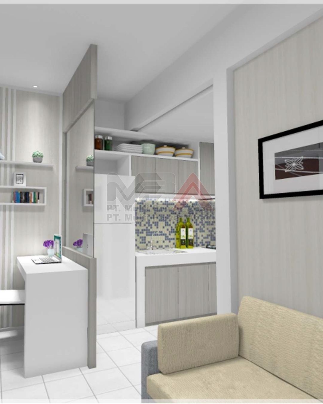 Desain interior apartemen modern Surabaya